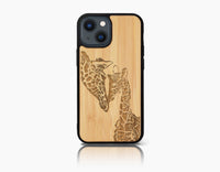 Thumbnail for Coque bois-plastique iPhone 13 Mini GIRAFFES